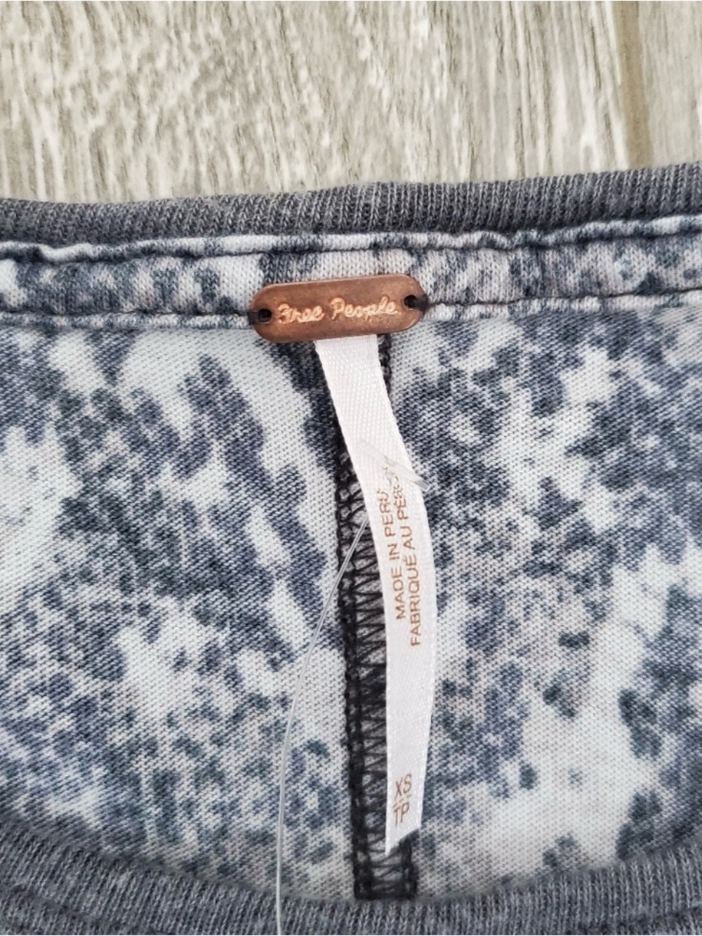 Free People Gray Snake-Print Short Sleeve Tee - Picture 6 of 8